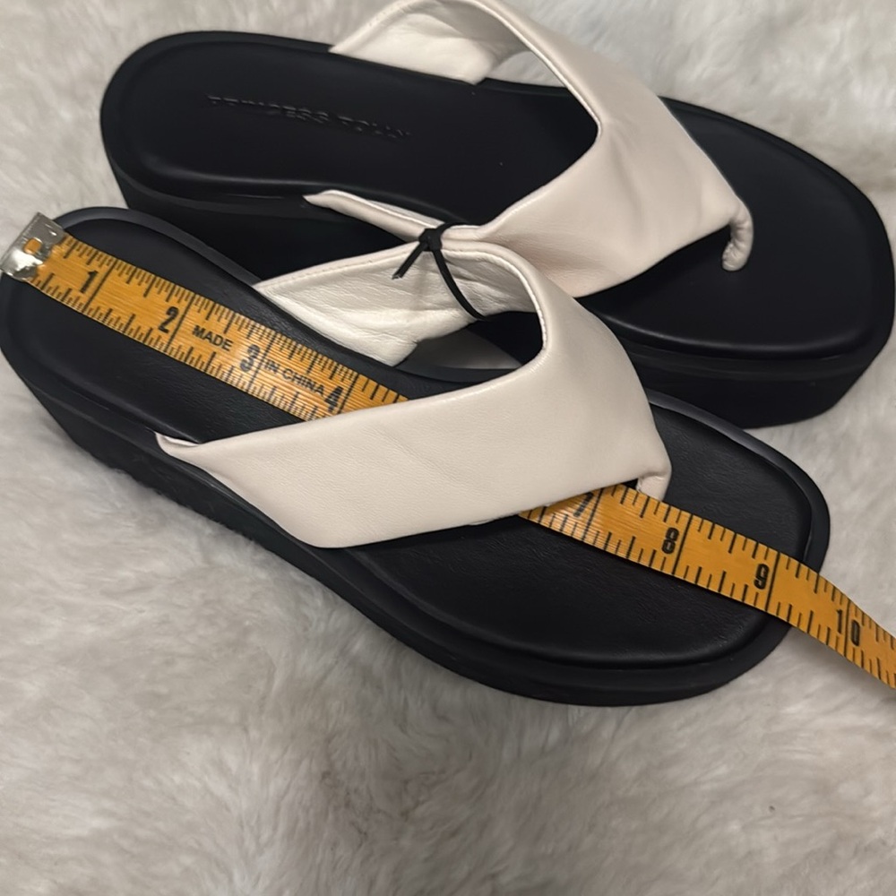 CRAWLEY Chunky Sole Sandals in Cream - Picture 8 of 9
